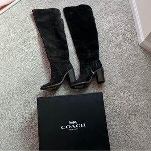 Coach Women's Black Over the Knee Boots